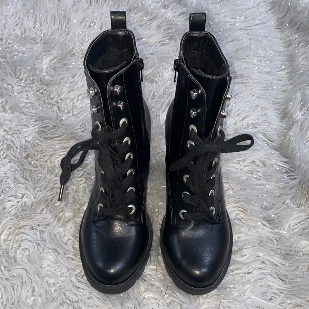 Heeled Combat Boots